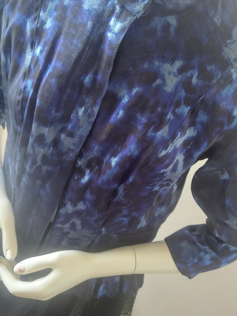 Ruby Rd. Petite Navy and Yellow Label Top